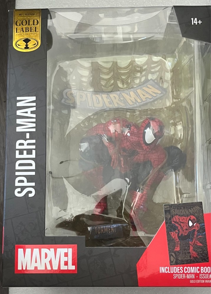 MCFARLANE TOYS SPIDER-MAN #1 GOLD EDITON 1/6 SCALE D23 EXCLUSIVE GOLD LABEL NIB