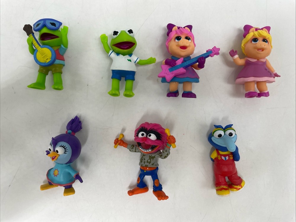 Disney Jr Muppet Babies Figure Lot (Kermit, Miss Piggy, Gonzo, Animal, Summer)