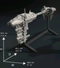 Star Wars Rebel Nebulon-b Medical Frigat 24″ W Base + Plaque 1/500 3d Model Kit