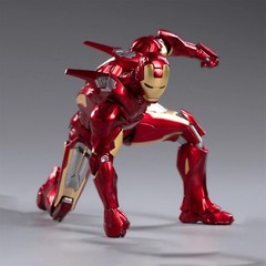 Marvel Avengers Iron Man Mark 7 MK7 Ironman Toy LED Light Action Figure Model