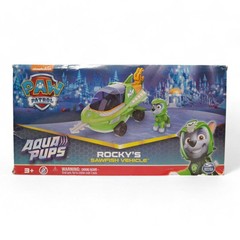 PAW Patrol Aqua Pups Rocky Sawfish Rescue Vehicle & Action Figure [DAMAGED BOX]