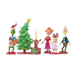 Grinch Figures Christmas Who Family Figurine Set 6pc Dr Seuss