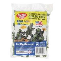 TimMee Plastic Army Men – OD Green 48pc Toy Soldier Figures – Made in USA
