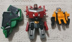 Bandai Power Rangers Samurai DX Megazord Green Yellow Red Zord 2011 Lot Figure