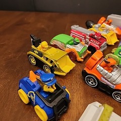 PAW PATROL Car Lot Mixed Die Cast & Plastic Skye Marshall Chase Rocky+