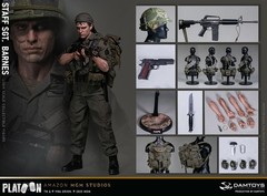 Pre-Sale DAMTOYS DMS045 1/6 Platoon Staff Sergeant Barnes Action Figure Model