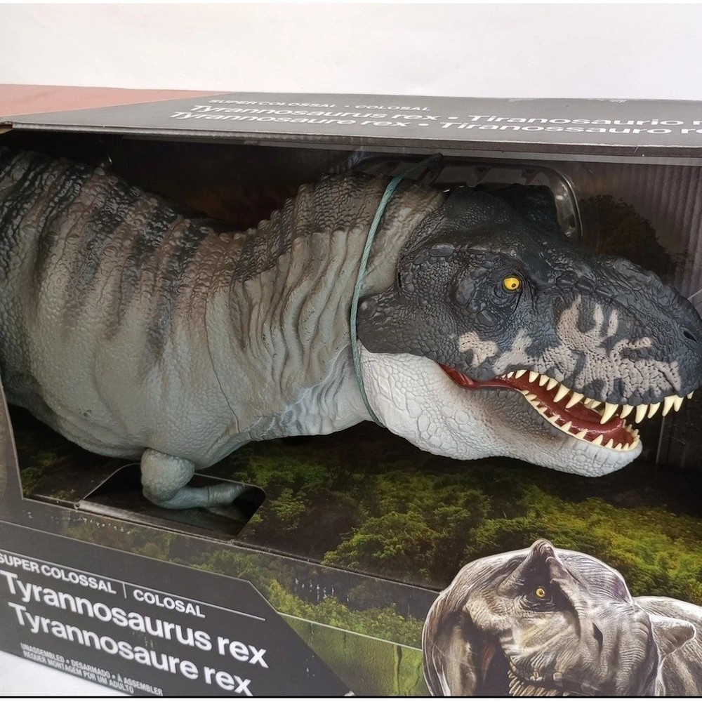 Mattel Jurassic World Rebirth Super Colossal Tyrannosaurus Rex 3ft Dinosaur Toy