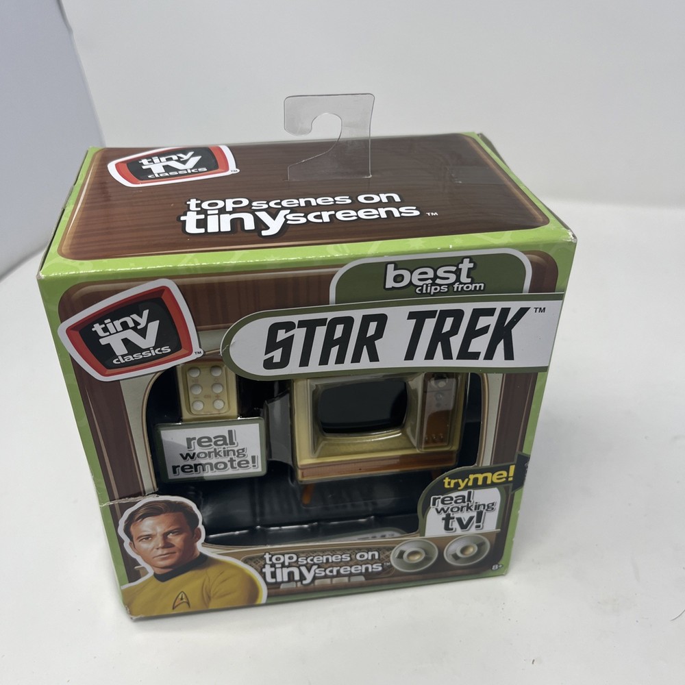 Tiny TV Classics Star Trek Collectible TV with Real Working Remote NEW SEALED