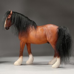 Shire Horse Resin 1/6 Figure Animal Model Handicraft Ornaments Decor Toys Gift