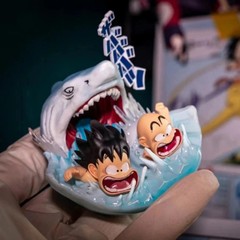 2.6in Anime Dragon Ball Z Son Goku Krillin Shark Water Escape Action Figure