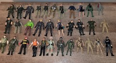 Lot Of 33 Figures Mini 4″ Soilders Different Years & Make Chap Mei Like Gi Joe