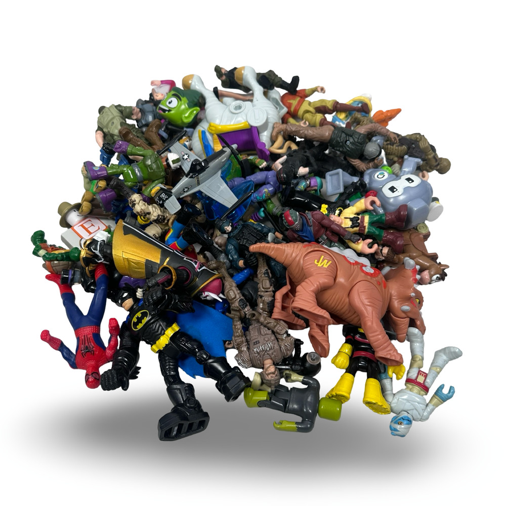 Mixed Action Figure Loose Collectible Toys Assorted Characters Heroes Lot of 53