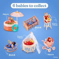 5 Surprise Mini Baby Disney Capsule: Mini Silicone Babies, Accessories & Playset