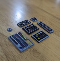 7x Control Panels for 3.75 IN FIGURE DIORAMA