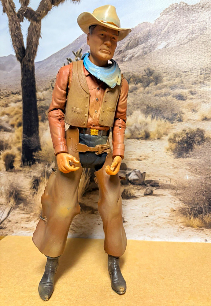 Custom painted Marx Johnny West cowboy figure. One of a kind. Dusty trail Johnny