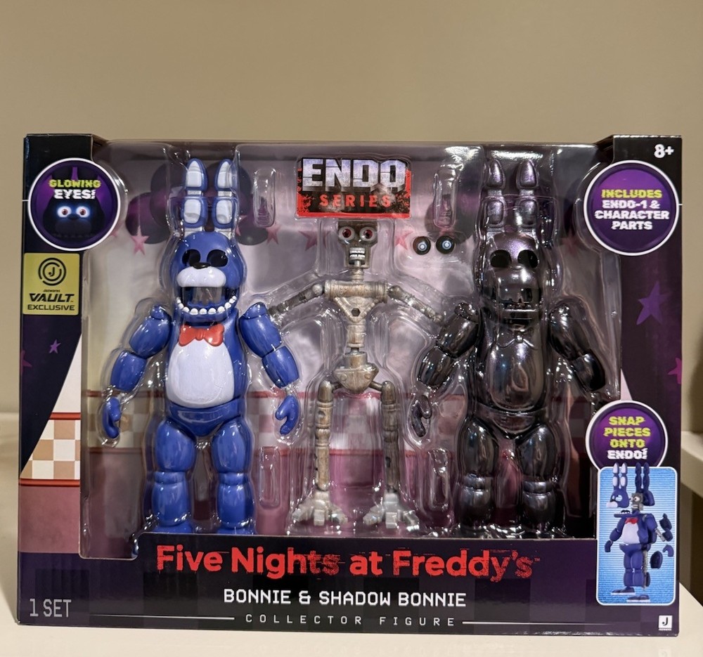 Jazwares Five Nights at Freddy’s Endo Classic Bonnie and Shadow Bonnie IN HAND