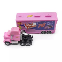 2-Car Disney Pixar Cars No.76 Vinyl Toupee Hauler Truck with Car Diecast Toy Set