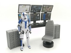 1:18 Scale Command Center Computer Diorama Set for 4″ Star Wars Figures