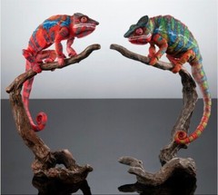 Premium Living Creatures Encyclopedia Panther Chameleon Ambilobe Green & Red