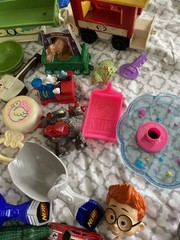 Lot Of 60 Vtg Kids Toys Figures Mixed Lot Fun 70s 80s 90s Y2K Fisher price Disne