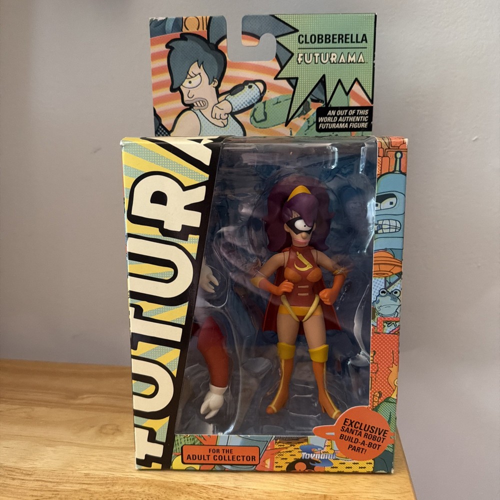 Toynami Futurama Clobberella Leela Figure With Robot Santa Build-a-Bot Parts