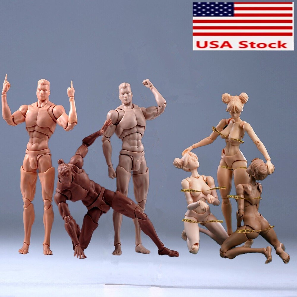 US Romankey X Cowl 1/12 Male Female Super Flexible Joint Body Doll 6″Figure Toy