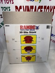 RAMBO Toys For Bikes 3-D Bike Shield W/ Classic Headband Stallone NEW ARCO 1986