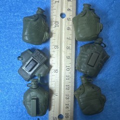 12″ ACTION FIGURE ACCESSORIES – LOT OF 6 CANTEENS – USED