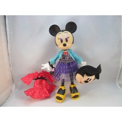Disney Minnie Mouse Vinyl Plastic Poseable Doll with Accessories