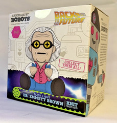 Back To The Future made By Robots BlackLight Marty McFly Dr Brown Delorean Set