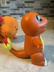 Pokemon Sleeping Charmander Exclusive 8″ Plush, And 5” 1998 Tomy Figure!