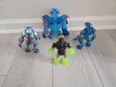 Lot 4 Mr Beast Lab Panther Action Figure Collector Toy Mutant Blue Gray Green