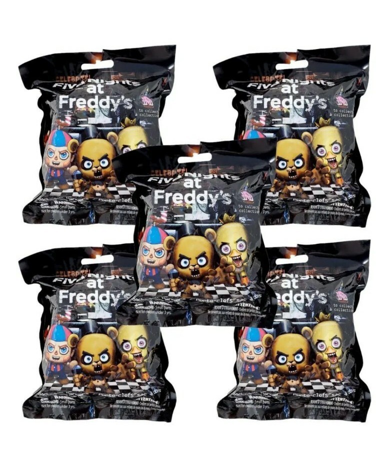 Five Nights At Freddy’s Series 1 Backpack Hangers – Lot of 5 Sealed Blind Bags