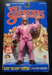 MATTEL LJN WWE SUPERSTARS JESSE THE BODY VENTURA SERIES 2 BLUE CARD