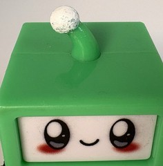 Lankybot Lankybox Mystery Figure Green & Silver Robots GLOW Lot of 2