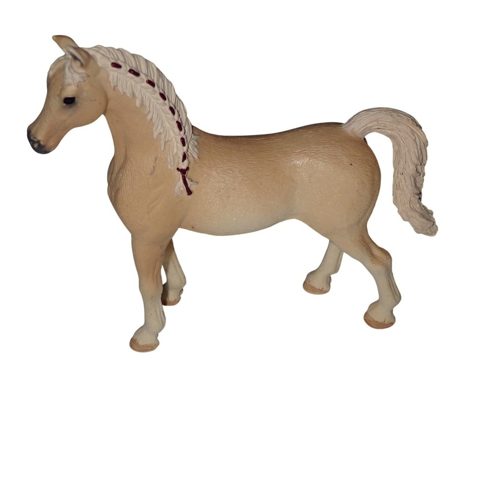 Schleich Kids Horse Toy Figurine Tan Palomino Arabian Mare Braided Mane OS