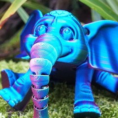 6.7inch 3D Printed Elephant Model,Articulated Animals figure,Toys Home Decor