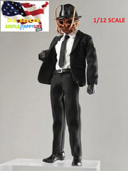 1/12 BLACK business suit for 6″ figure figma Mezco MixMax PHICEN marvel ❶USA❶