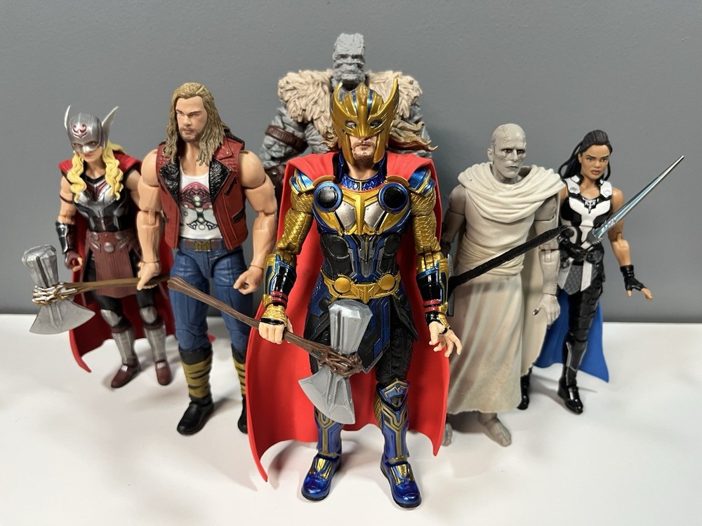 Marvel Legends Love And Thunder Lot 6 MCU Figures Thor Korg Gorr Valkyrie Jane