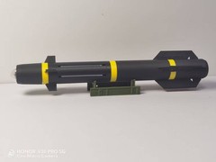 US Army AGM114 Hell fire missile Model+BASE Teaching Aid Prop Desk Ornament 40cm