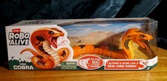 Robo Alive King Cobra Motorized Snake Toy Slithers & Flicking Tongue Animated