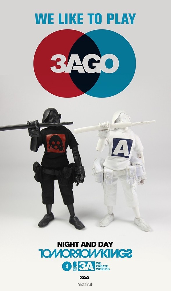 ThreeA 3AGO Tomorrow King (TK) Night and Day 8″ Figures Sealed 2014
