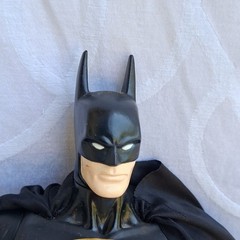 1998 Dc Comics Batman Heroes Black Action Figure with Cape Plastic Fabric