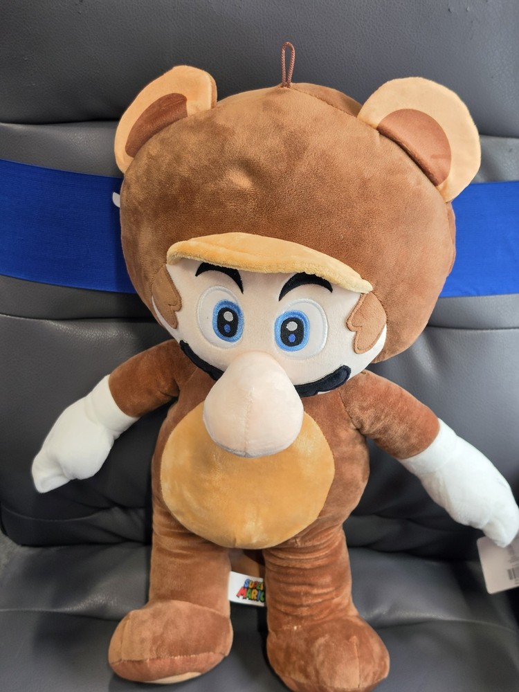 Super Mario 3D World Mario Racoon Tanooki Suit 24″ Giant Plush New Nintendo