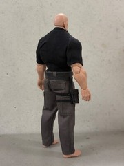 PB-AD-RBSET: Black Shirt, Cargo Pants & Gun Holster for Muff Toys 1/12 Adam Body