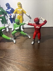 VTG Super Robotic Rangers Yellow Black Red Green Action Figures Lot Of 15