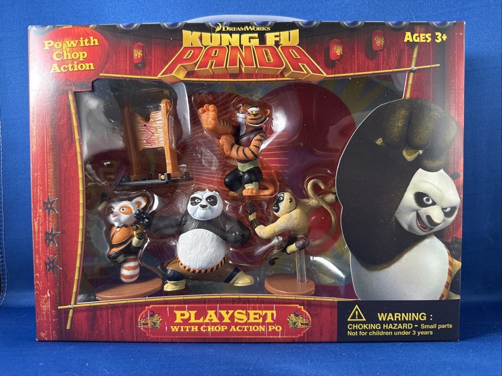 Dreamworks Universal Studios 2022 Kung Fu Panda Playset Chop Action Po Figures