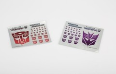 Transform G1 Autobots and Decepticons Stickers Symbol Logo Sign New
