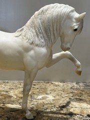 Vintage Breyer #68 Legionario III Andalusian White Alabaster Branded Stallion