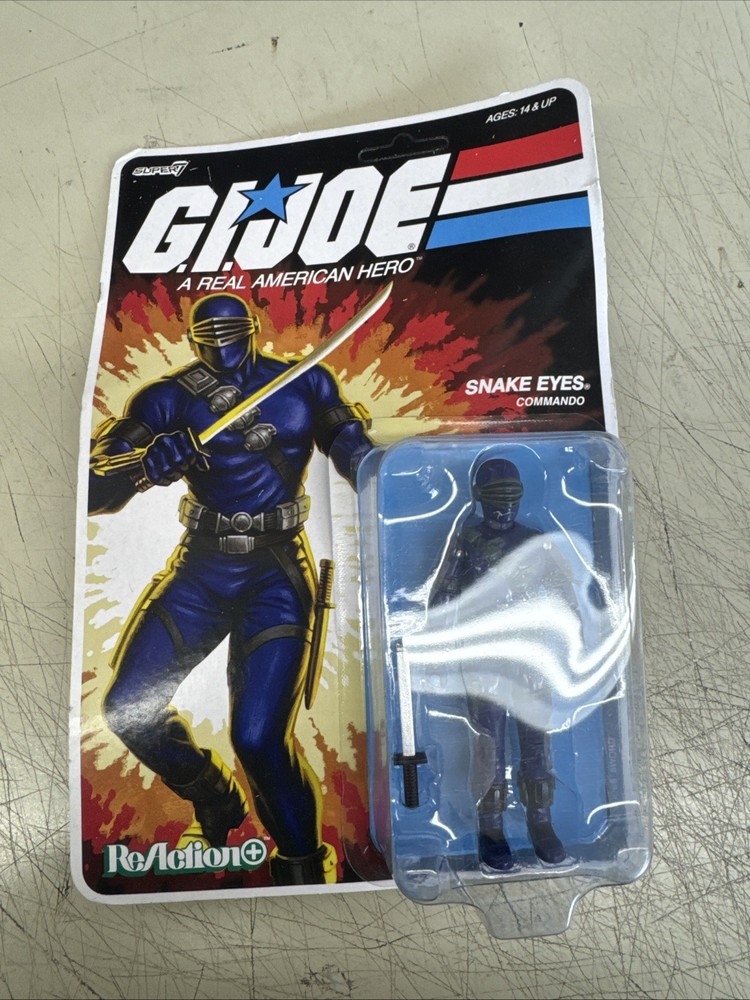 DMG BOX – Super7 Reaction G.I. Joe SNAKE EYES Commando 4″ Action Figure